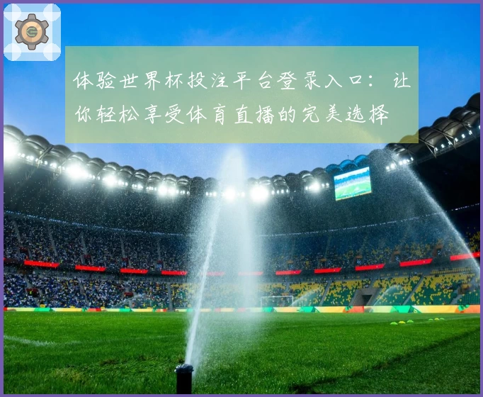 体验世界杯投注平台登录入口:让你轻松享受体育直播的完美选择
