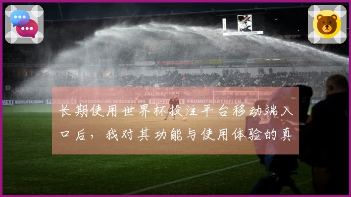 长期使用世界杯投注平台移动端入口后，我对其功能与使用体验的真实感受